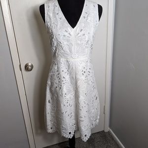 Theory jemion e white eyelet dress